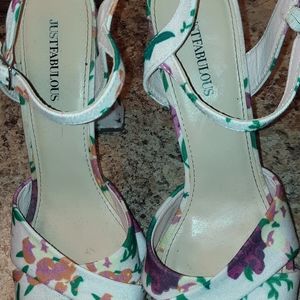 Just Fabulous Floral Stilettos Sz 8